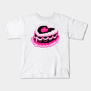 black heart cake Kids T-Shirt